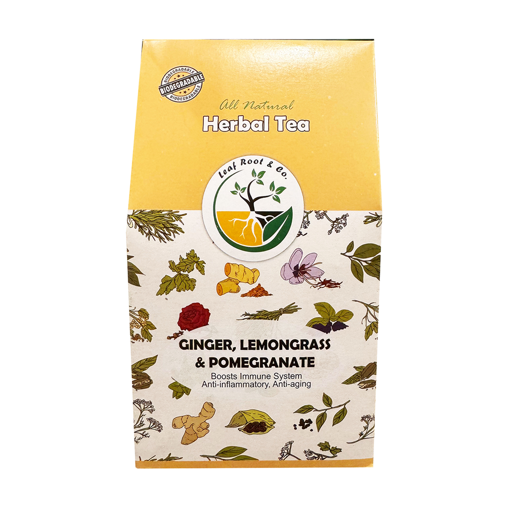 Ginger Lemongrass Pomegranate Herbal Tea