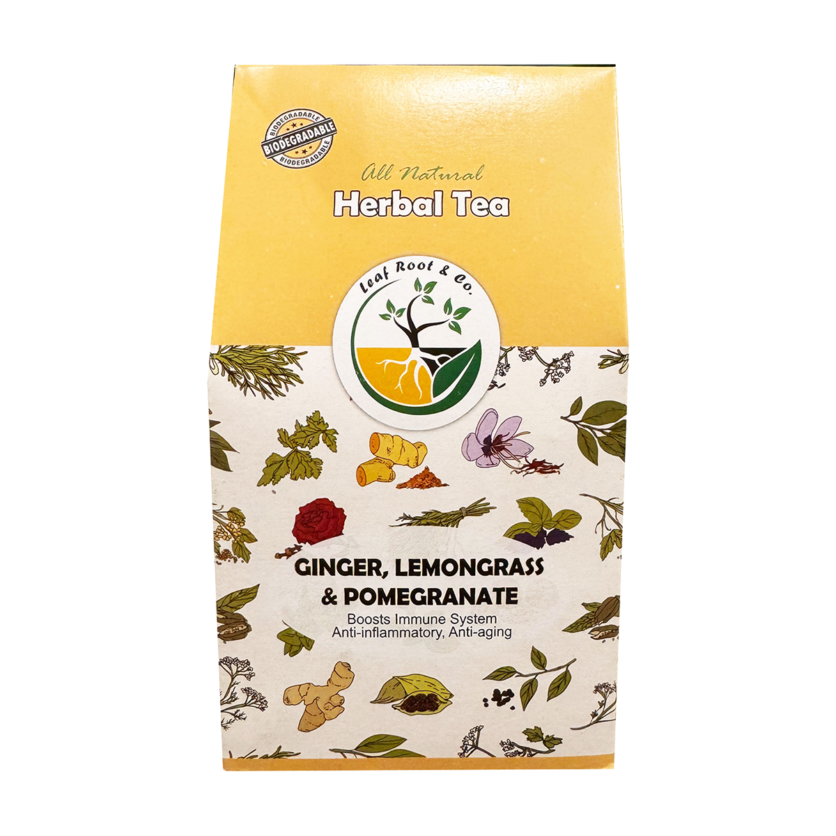 Ginger Lemongrass Pomegranate Herbal Tea